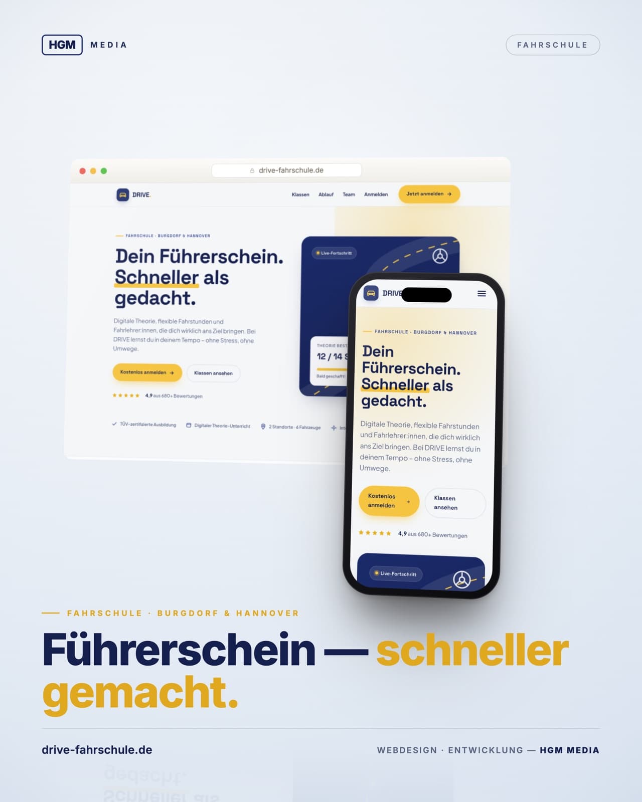 DRIVE Fahrschule — Führerschein — schneller gemacht.