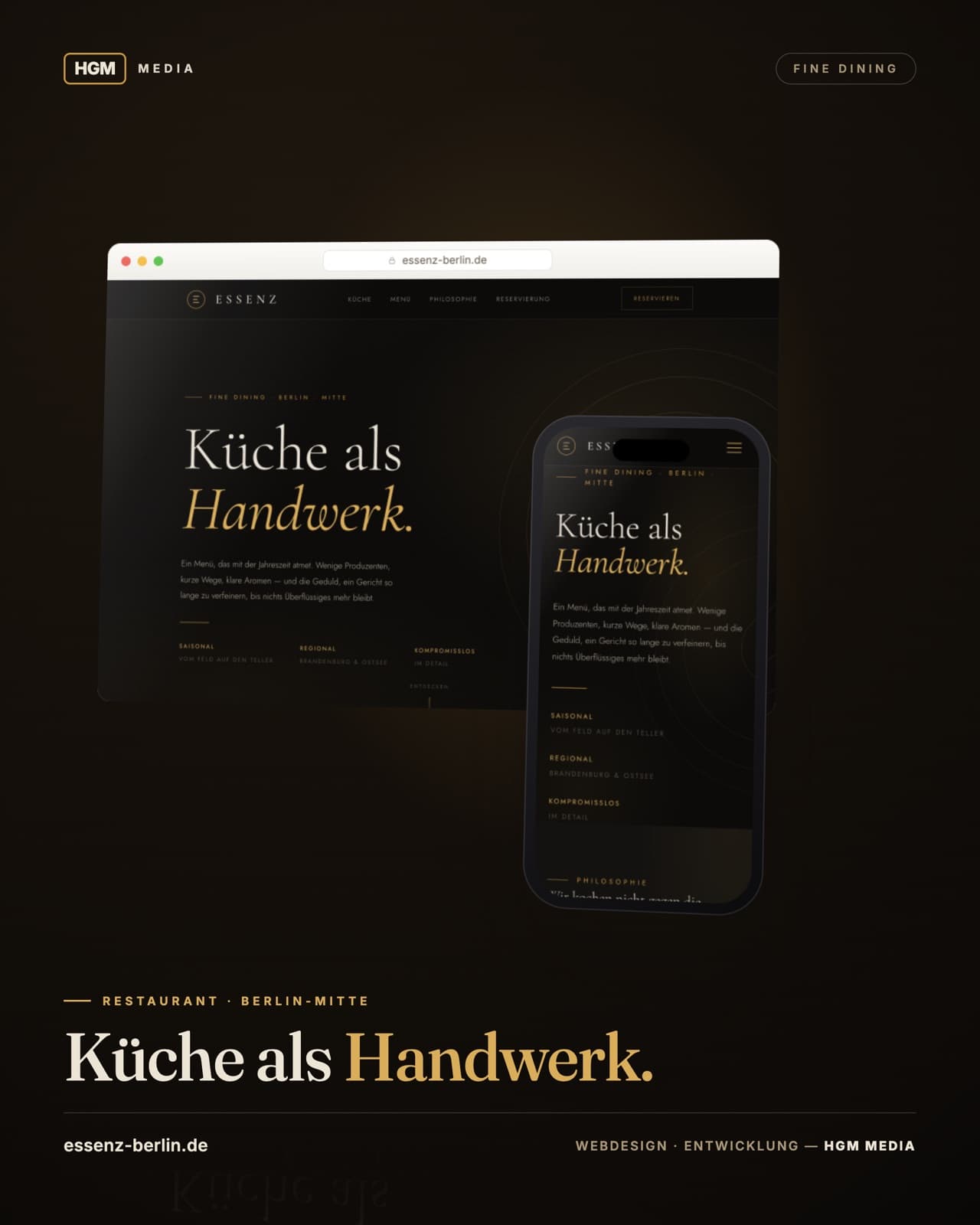 Essenz — Küche als Handwerk.