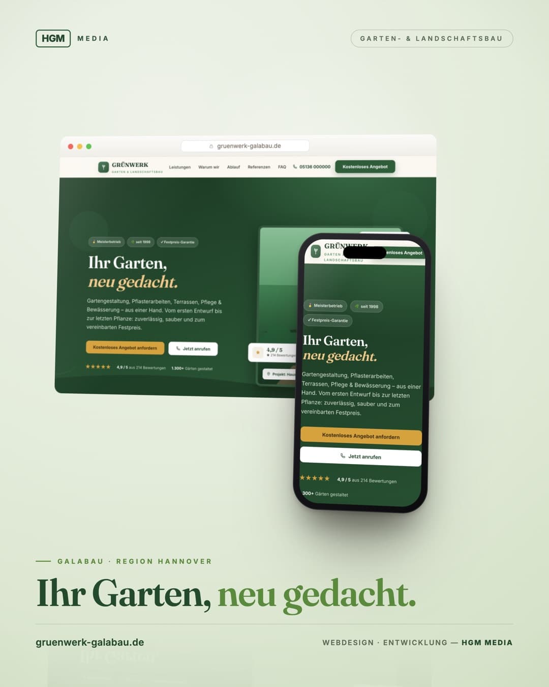 Grünwerk — Ihr Garten, neu gedacht.