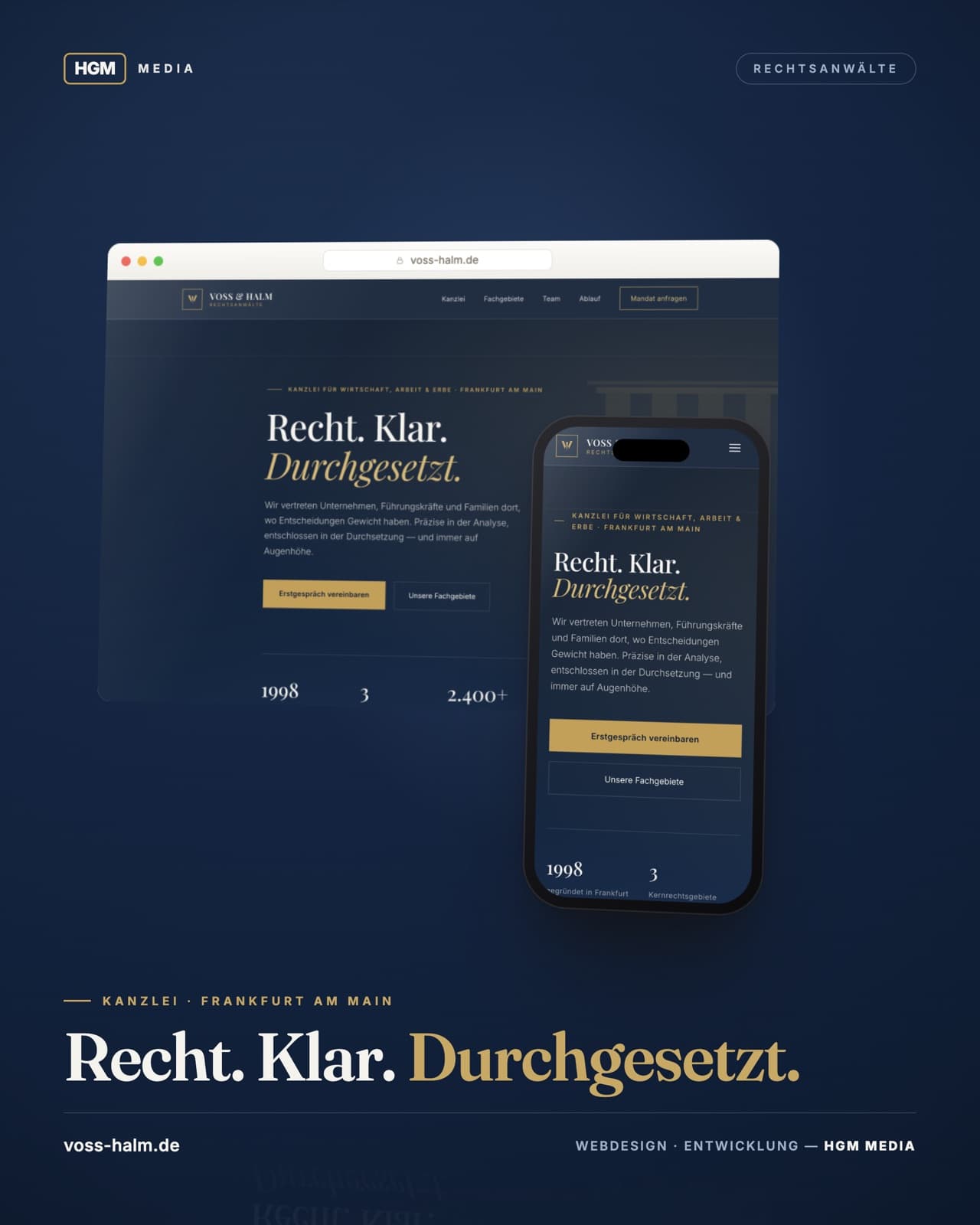 Voss & Halm — Recht. Klar. Durchgesetzt.