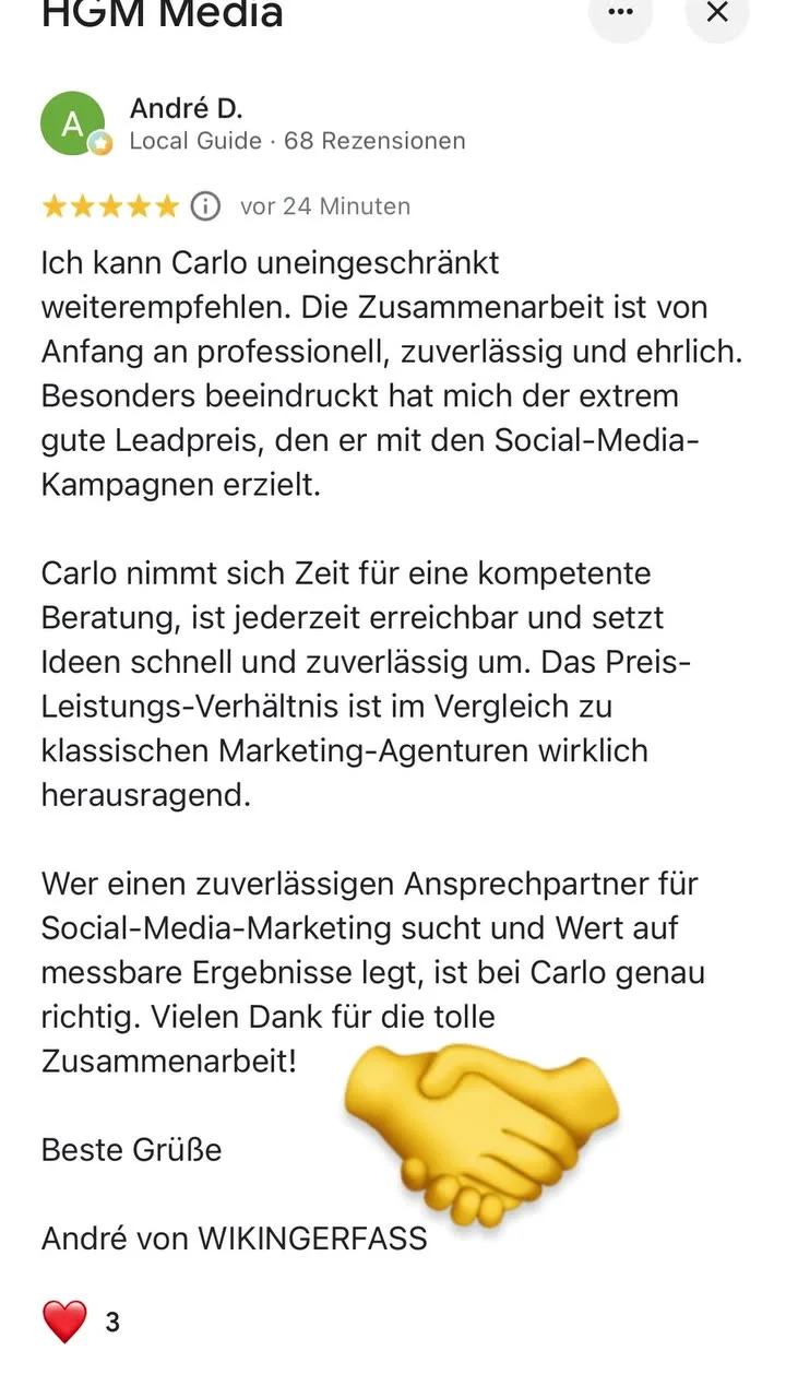 Google-Rezension von André, Wikingerfass
