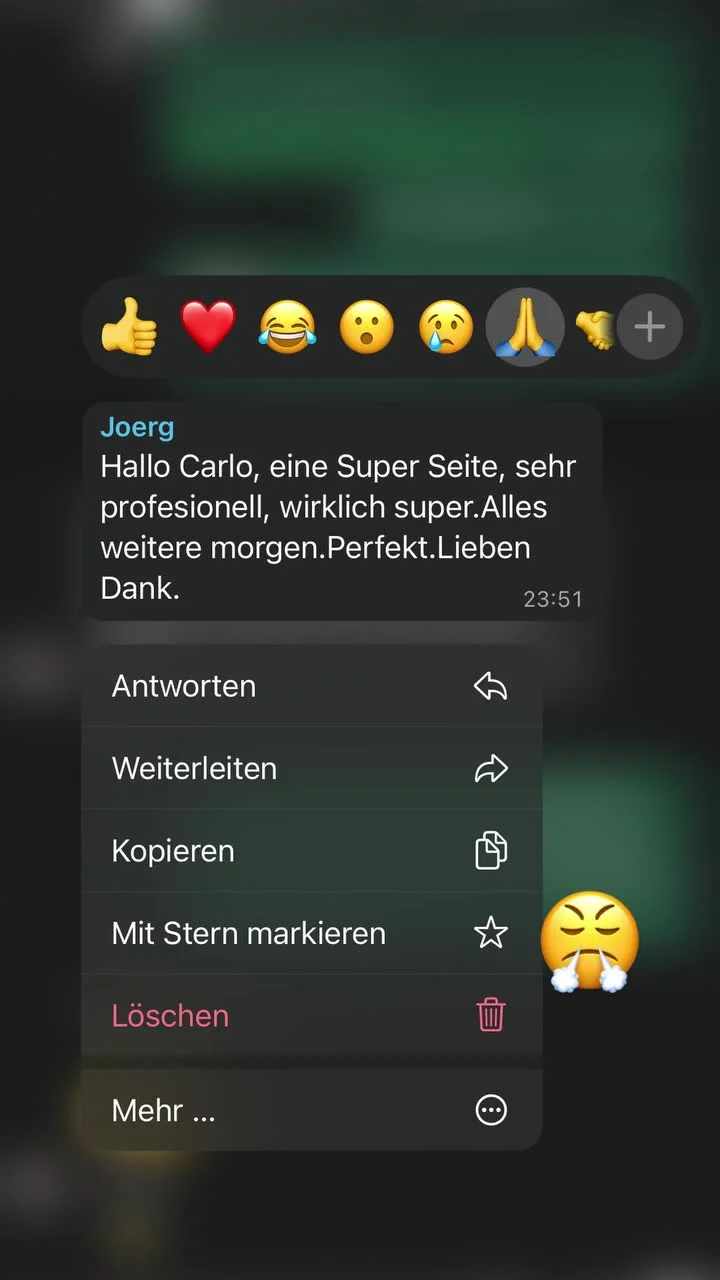 WhatsApp-Nachricht von Joerg
