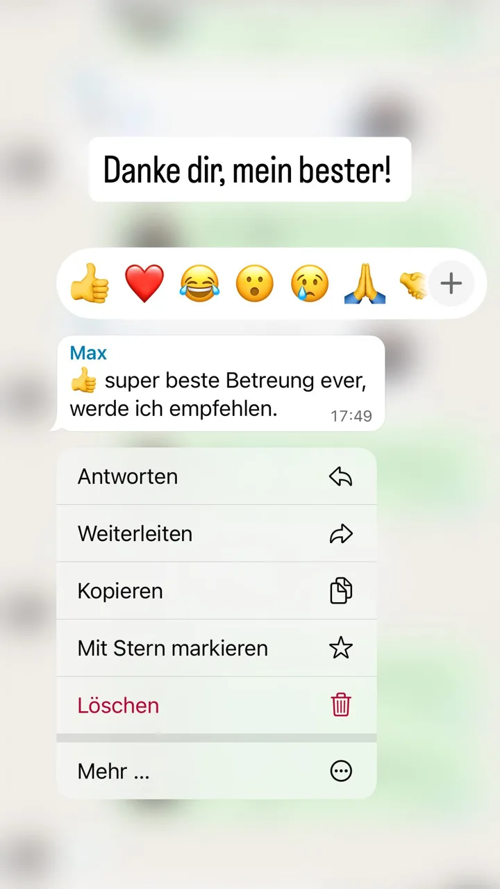 Kunde: super beste Betreuung ever