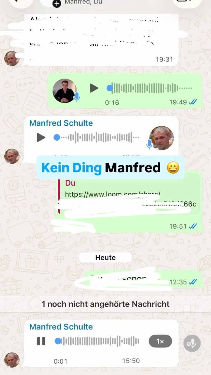 Sprachnachrichten von Manfred Schulte