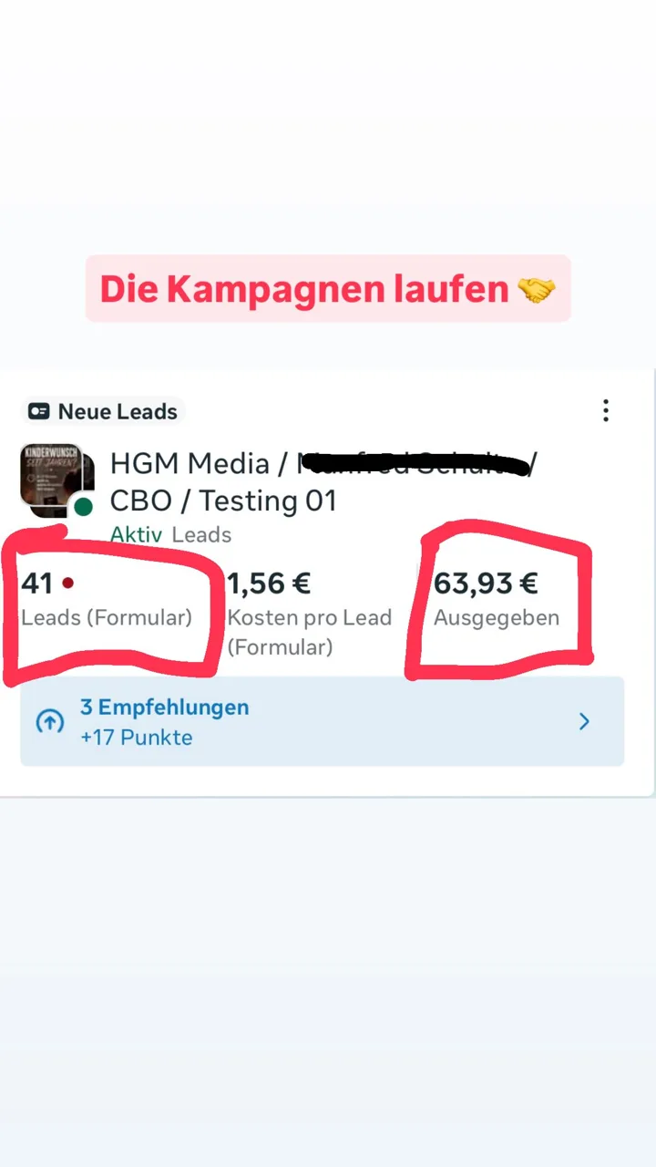 41 Leads zu je 1,56 €